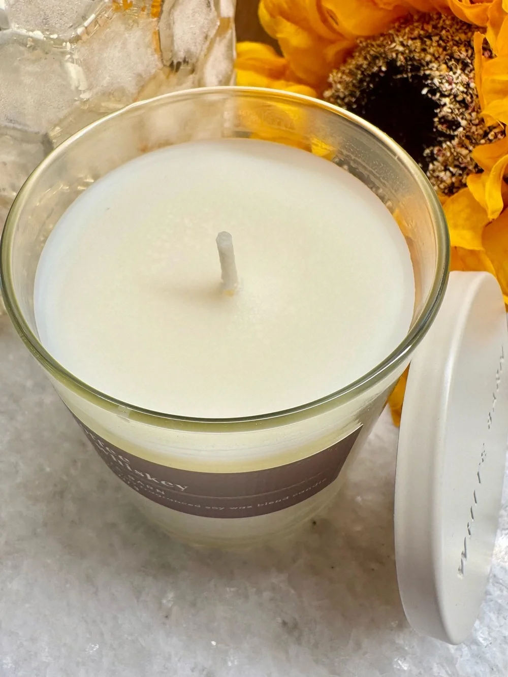 New White Barn / Bath & Body Works Single 1-Wick Coffee & Whiskey Candle 8oz